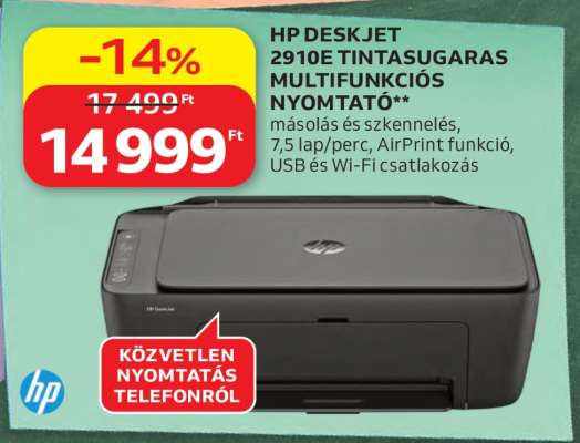 HP DeskJet 2910e tintasugaras, multifunkciós nyomtató