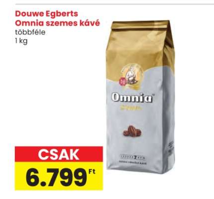 Douwe Egberts Omnia Szemes Kávé
