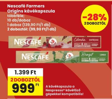 Nescafé Farmers Origins kávékapszula