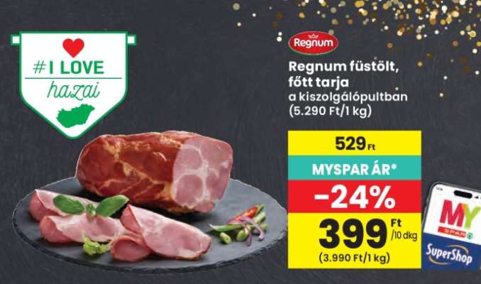 Regnum füstölt, főtt tarja