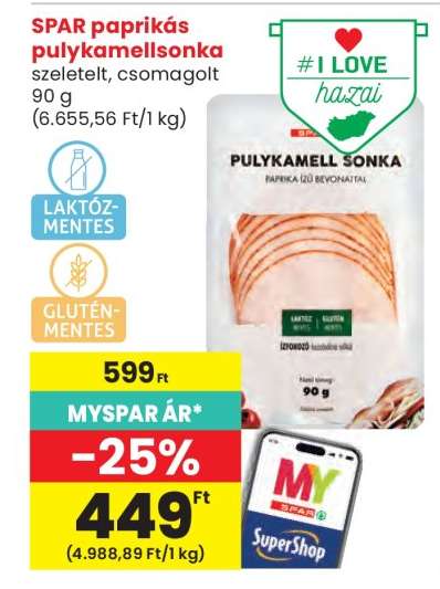 SPAR paprikás pulykamellsonka
