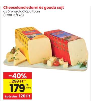Cheeseland edami és gouda sajt