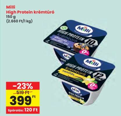 Milli High Protein krémtúró