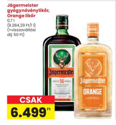 Jägermeister gyógynövénylikőr, Orange likőr