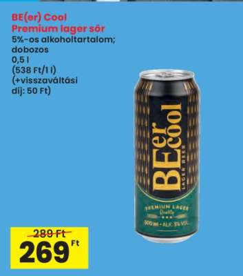 BE(er) Cool prémium lager sör