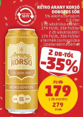 RETRO ARANY KORSÓ DOBOZOS SÖR