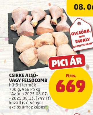 Csirke alsó- vagy felsőcomb