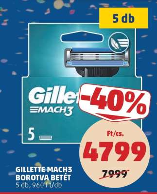 GILLETTE MACH3 BOROTVA BETÉT