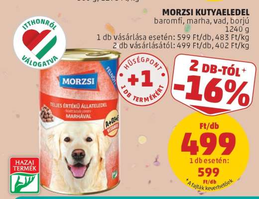 MORZSI KUTYAELEDEL