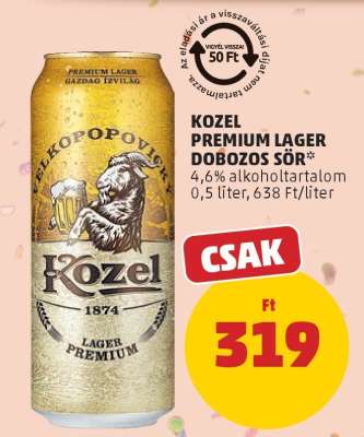 Kozel Premium Lager Dobozos Sör