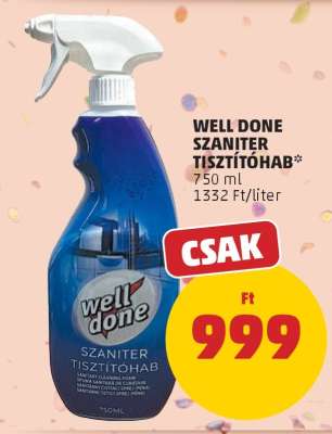 WELL DONE SZANITER TISZTÍTÓHAB
