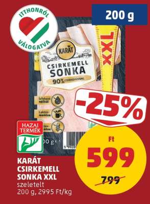 KARÁT CSIRKEMELL SONKA XXL