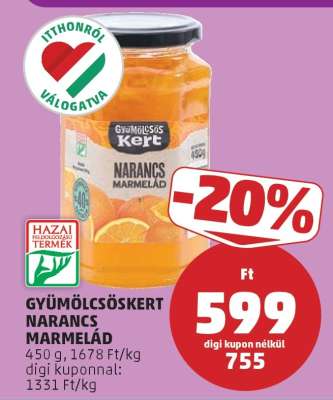 Gyümölcsöskert Narancs Marmelád