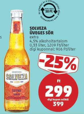 Solveza Üveges Sör