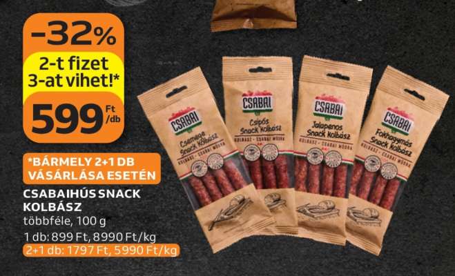 CSABAIHÚS SNACK KOLBÁSZ