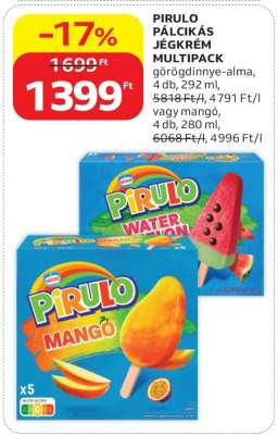 PIRULO PÁLCAKÁS JÉGKRÉM MULTIPACK