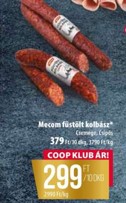 Mecom füstölt kolbász