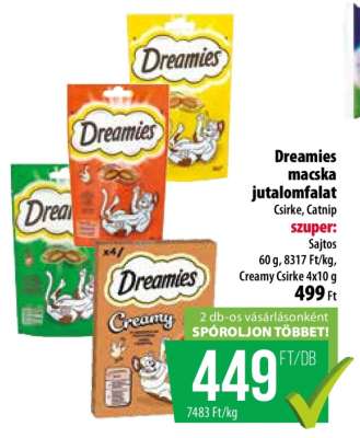 DREAMIES Macska jutalomfalat