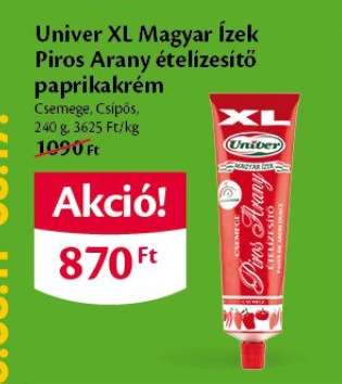 Univer XL Magyar Ízek Piros Arany ételízesítő paprikakrém