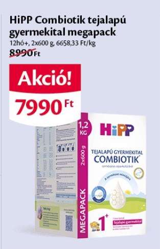 HiPP Combiotik tejalapú gyermektáplálék megapack