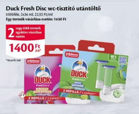 Duck Fresh Disc wc-tisztító utántöltő