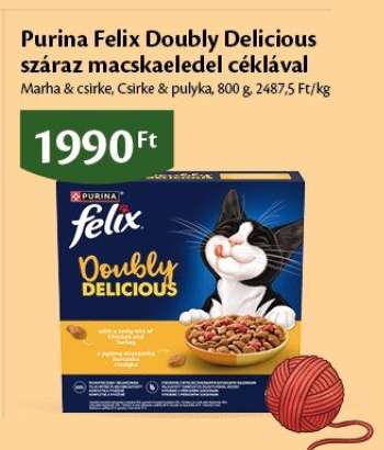 Purina Felix Doubly Delicious száraz macskaeledel céklával