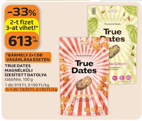 TRUE DATES MAGNÉLKÜLI, ÍZESÍTETT DATOLYA