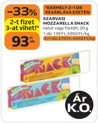 SZARVASI Mozzarella snack