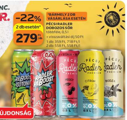 Pécsi Radler Dobozos Sör