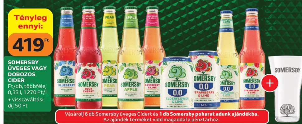 SOMERSBY ÜVEGES VAGY DOBOZOS CIDER