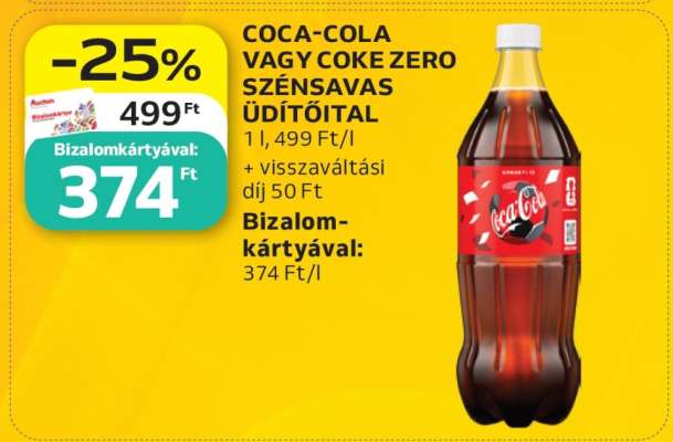 Coca-Cola vagy Coke Zero szénsavas üdítőital