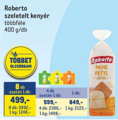 ROBERTO SZELETELT KENYÉR