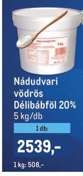Náduvari vödrös Délibábföl 20%