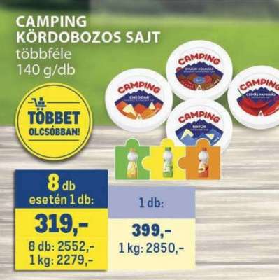 CAMPING KÖRDOBOZOS SAJT