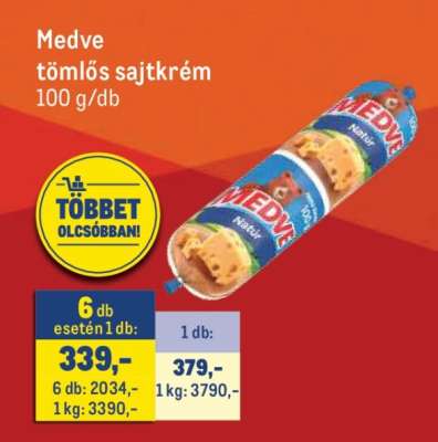 Medve tömlős sajtkrém