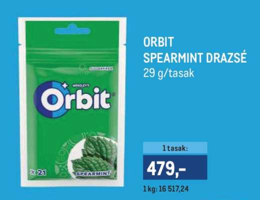 ORBIT SPEARMINT DRAZSÉ