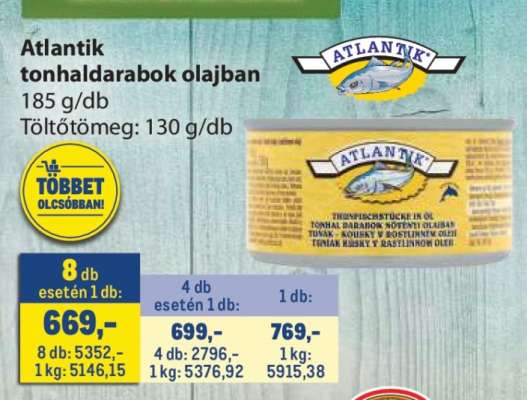 Atlantik tonhaldarabok olajban