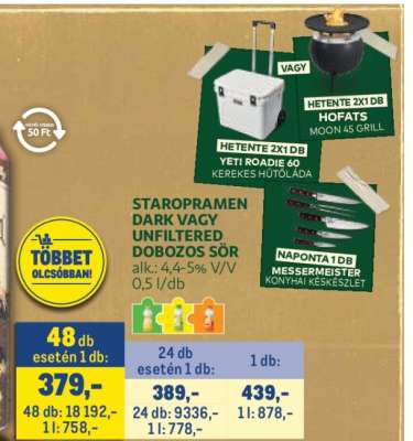 STAROPRAMEN DARK VAGY UNFILTERED DOBOZOS SÖR