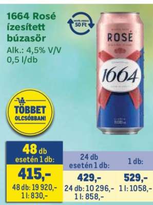 1664 Rosé ízesített búzasör