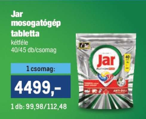Jar Mosogatógép-tabletta