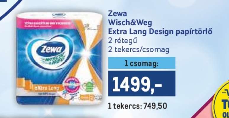 Zewa Wisch&Weg Extra Lang Design papírtörlő