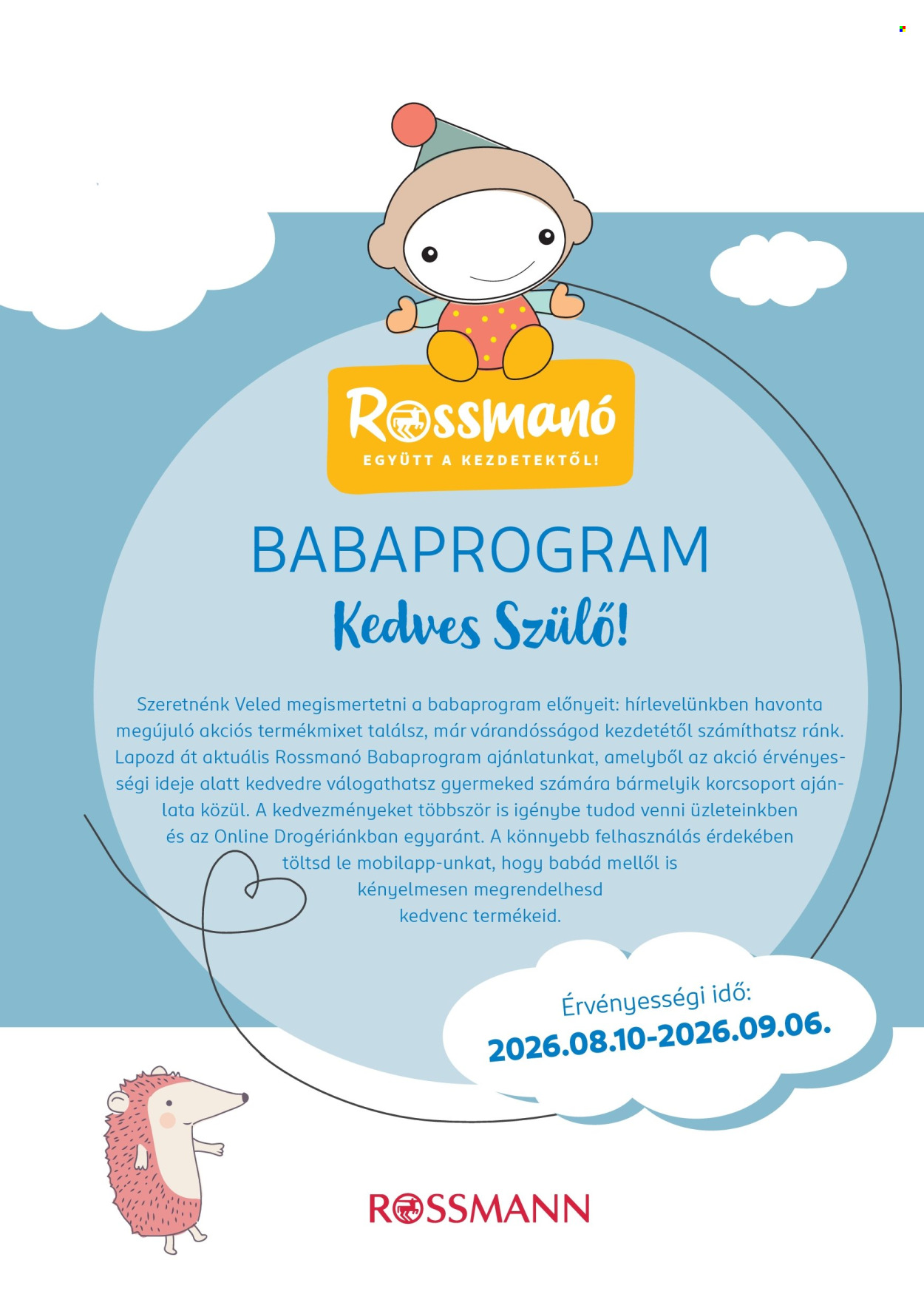 Rossmann akciós újságok - 2026.08.10 - 2026.09.06. Oldal 1
