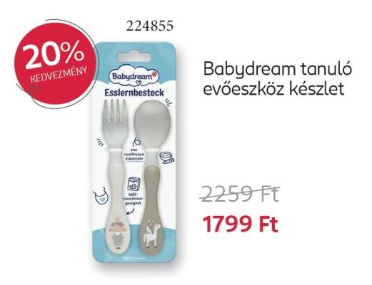 Babydream tanuló evőeszköz készlet