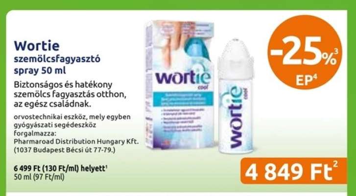 Wortie szemölcsfagyasztó spray 50 ml