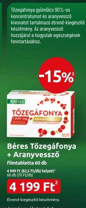 Béres Tőzegáfonya + Aranyvessző