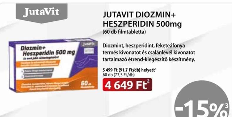 JUTAVIT DIOZMIN+ HESZPERIDIN 500mg