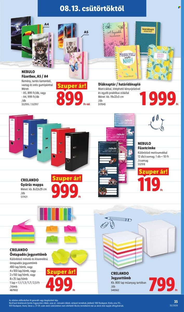 Lidl akciós újságok - 2026.08.13 - 2026.08.19. Oldal 35