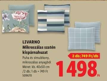 Livarno Mikroszálas szatén kispárnahuzat