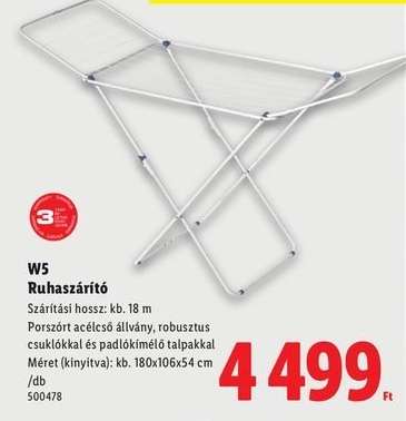 W5 Ruhaszárító
