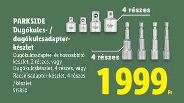 Parkside Dugókulcs-/dugókulcsadapter-készlet
